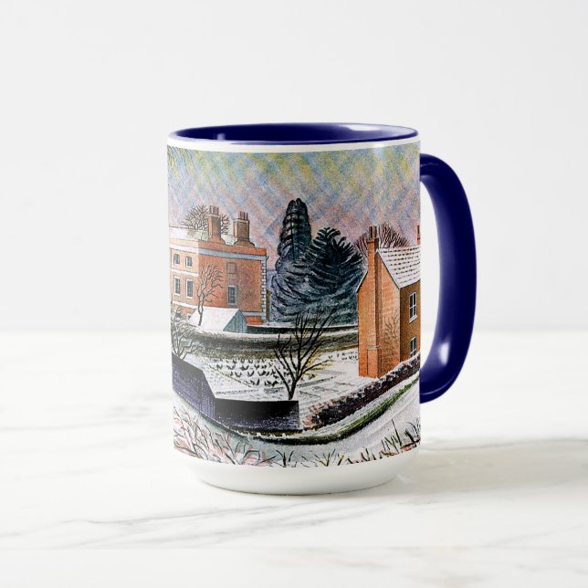 Taza Ravilious - Vicarage in Winter, fine art Mug (Anverso derecho)