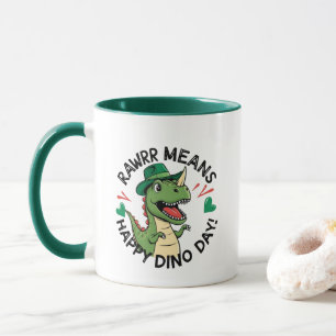 Taza Rawrr significa feliz Día del Dino