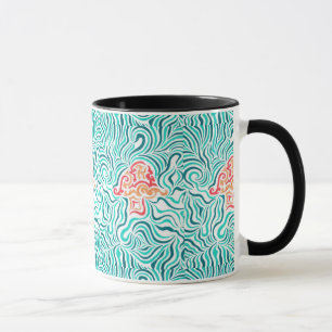 Taza Raya y seta verdes de la cebra