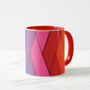 Taza Rayas abstractas, coloridas,