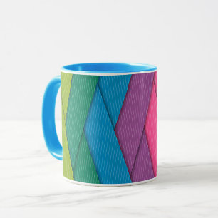Taza Rayas abstractas, coloridas,