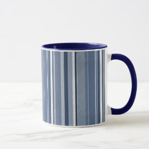 Taza Rayas Azul
