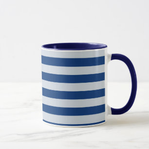Taza Rayas azules oscuras y claras