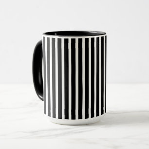 Taza Rayas blancas y negras verticales