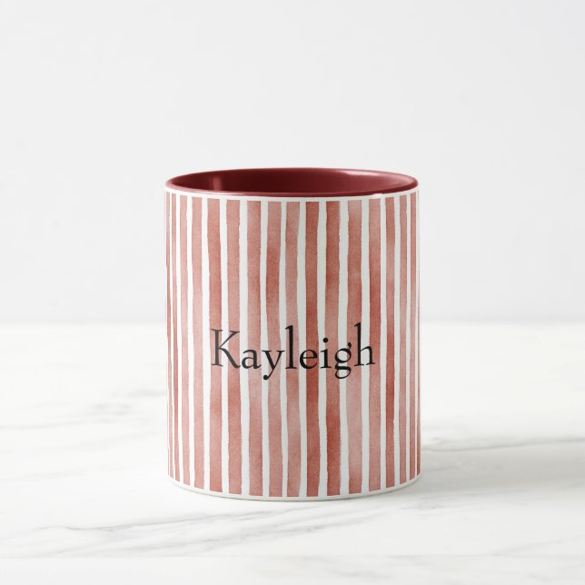 Taza Rayas Blancas y Rojas Navidad (Centro)
