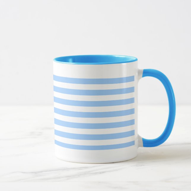 Taza Rayas Blanco-Azules (Derecha)