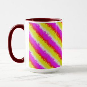 Taza Rayas de arco iris rosado de Artdeco