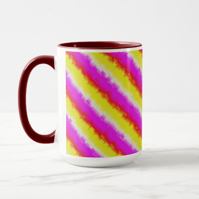 Taza Rayas de arco iris rosado de Artdeco (Izquierda)