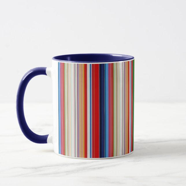 Taza Rayas de colores cálidos (Izquierda)