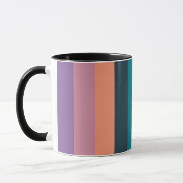 Taza rayas de colores pastel (Izquierda)
