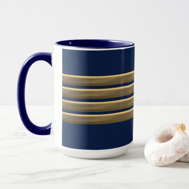 Taza Rayas de oro del capitán (Con donut)