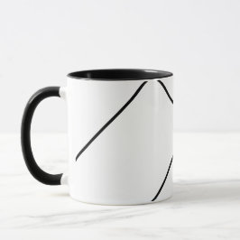 Taza Rayas diagonales en negro y blanco