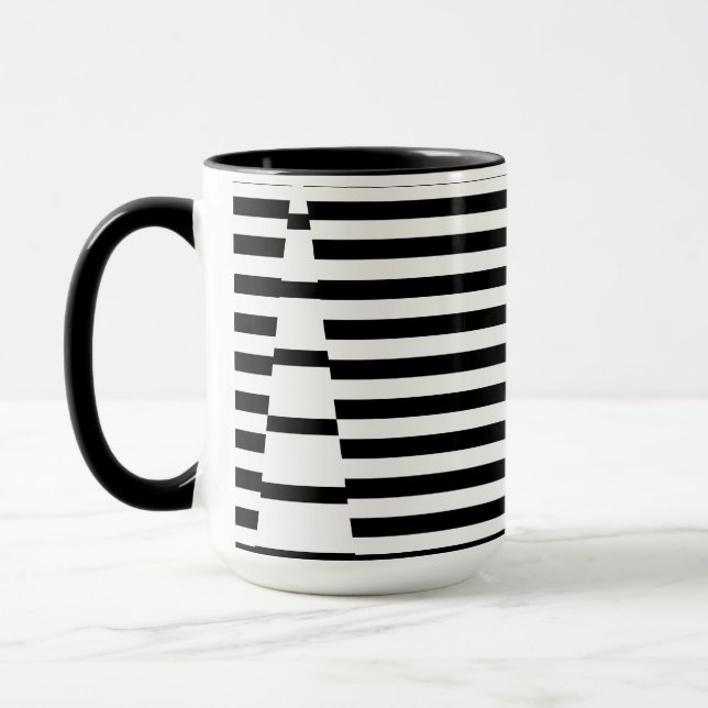 Taza Rayas en franjas en blanco y negro (Izquierda)