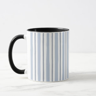 Taza rayas estilo azul claro pastel