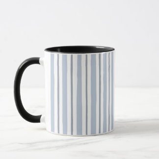 Taza rayas estilo azul claro pastel