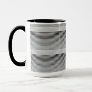 Taza Rayas grises, negras y blancas