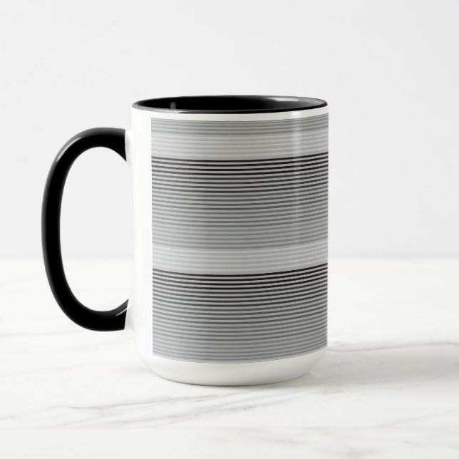 Taza Rayas grises, negras y blancas (Izquierda)