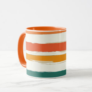 Taza Rayas horizontales de pincel pintadas abstractas B