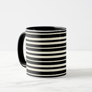 Taza Rayas horizontales minimalistas en blanco y negro