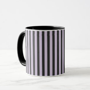 Taza Rayas Negras Moradas