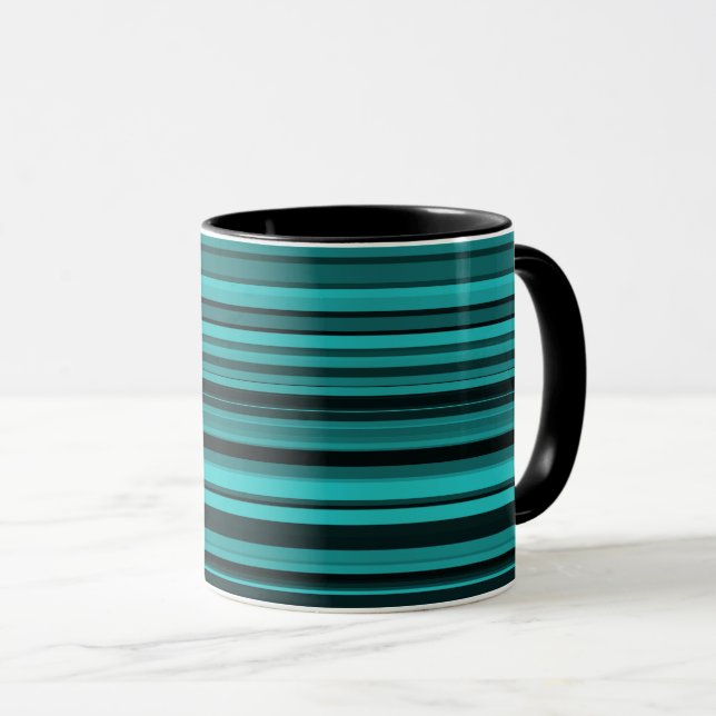Taza Rayas Negras Verde Azul (Anverso derecho)