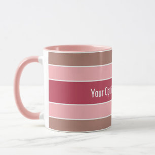 Taza Rayas Patrón personalizado de texto
