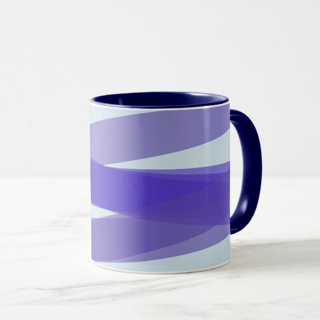 Taza Rayas púrpuras de solapamiento moderno (Anverso derecho)