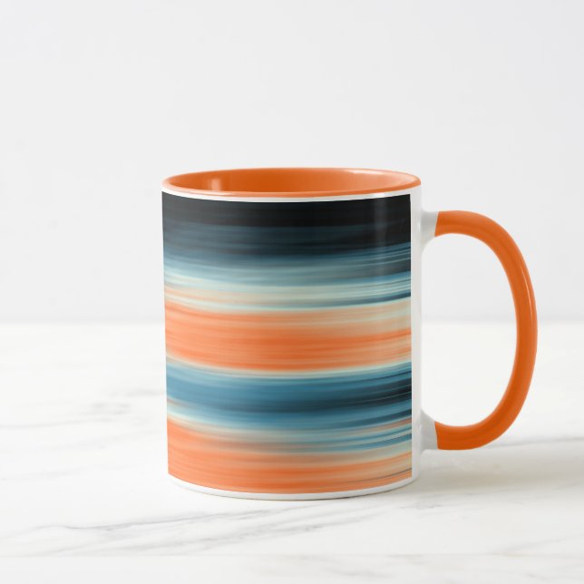 Taza Rayas Rojas Azules Naranja de moda (Derecha)