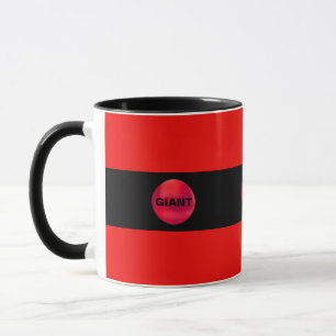Taza Rayas rojas y negras