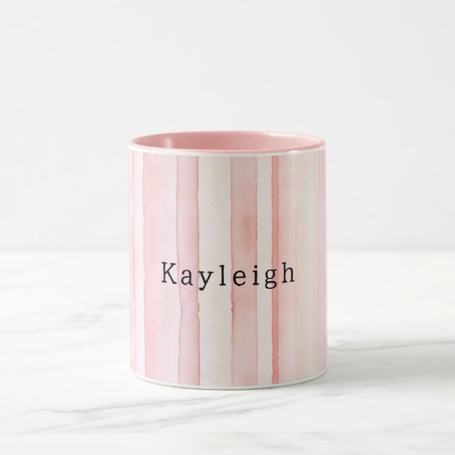 Taza Rayas rosadas femeninas (Centro)