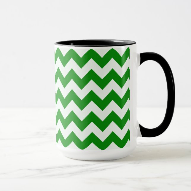 Taza Rayas verdes de Chevron; Pizarra del vintage (Derecha)