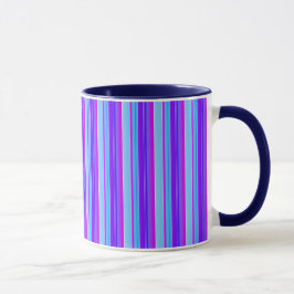 Taza Rayas violeta azul claro