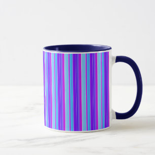 Taza Rayas violeta azul claro