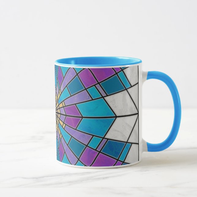 Taza Rayo de cristal de Stain azul y púrpura (Derecha)