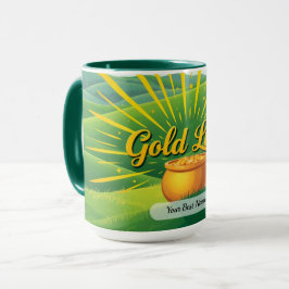 Taza Rayo de Suerte Dorada