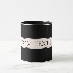 Taza Rayo Rubor rosa claro y texto editable elegante