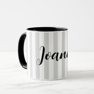 Taza Rayos claros y franjas blancas personalizadas