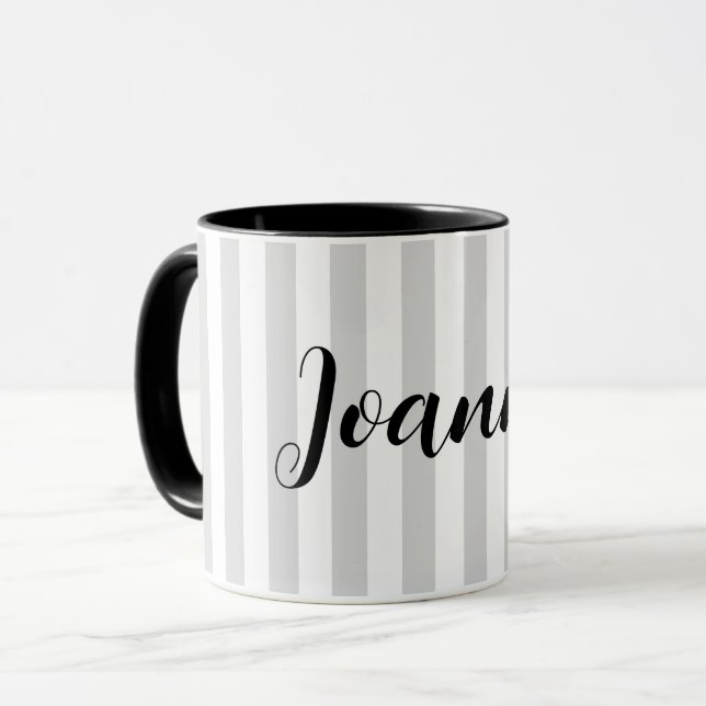 Taza Rayos claros y franjas blancas personalizadas (Anverso izquierdo)