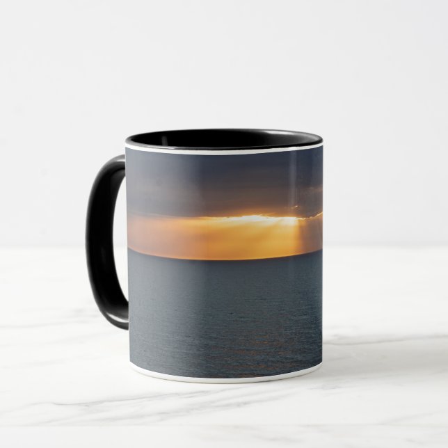 Taza Rayos dorados del atardecer sobre las reflexiones  (Anverso izquierdo)