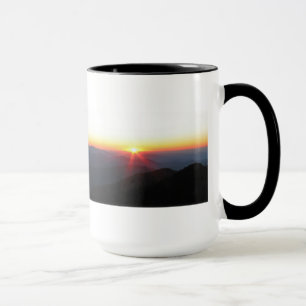 Taza Rayos/J Muir de la puesta del sol w/shimmering de