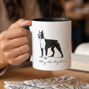 Taza Raza de perro Boston Terrier personalizada