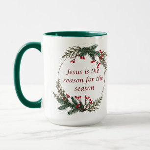 Taza Razón de los navidades para la temporada Holly Ber
