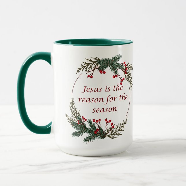 Taza Razón de los navidades para la temporada Holly Ber (Izquierda)