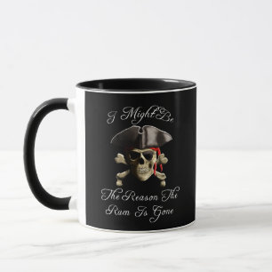 Taza Razona el ron es cráneo ido del pirata