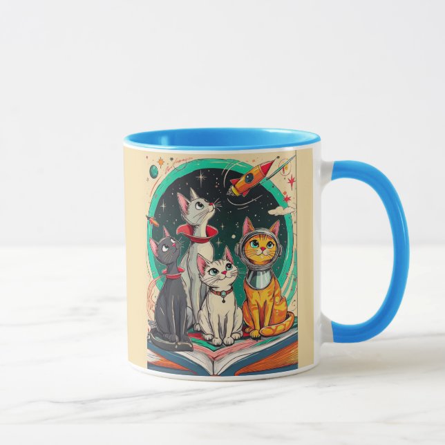 Taza Reading Opens a Gateway to Cosmic Cat Adventures (Derecha)