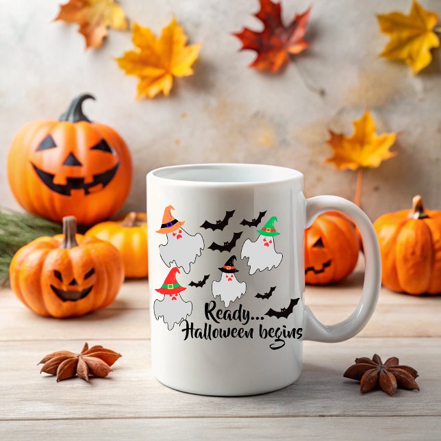 Taza "Ready, Halloween begins", (Subido por el creador)