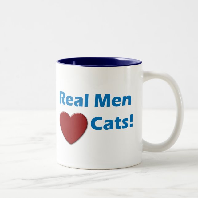Taza real de los gatos del amor de los hombres (Derecha)