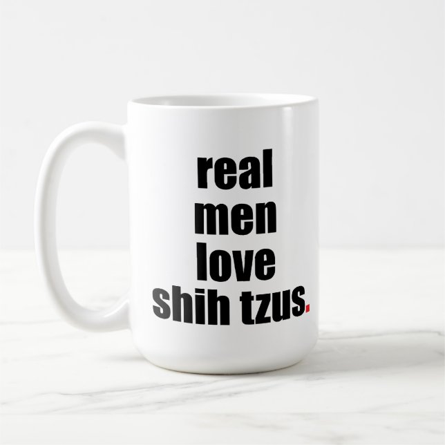 Taza real de Shih Tzus del amor de los hombres (Izquierda)