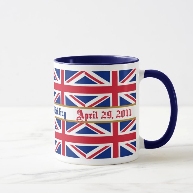 Taza real de Union Jack del recuerdo de la boda (Derecha)