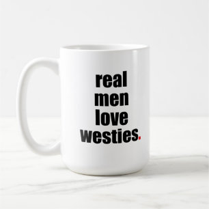 Taza real de Westies del amor de los hombres